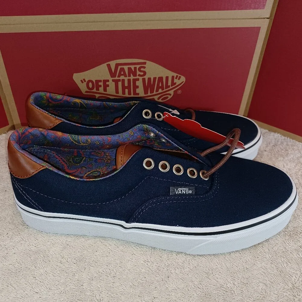Vans Men's 7/Women's 8.5 Era 59 C&L Dress Blues/Paisley VN000UC6DCU